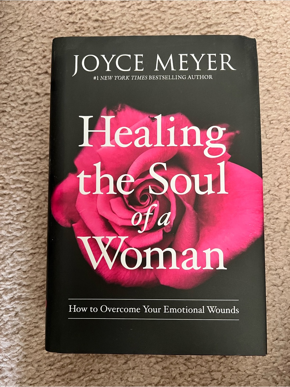 Joyce Meyer Healing the Soul of a Woman - Black with Pink Rose